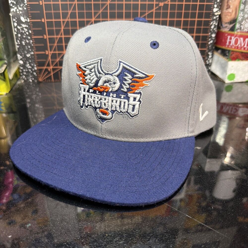 Flint Firebirds OHL Zephyr Snapback Hat Gray Blue Adjustable Hockey Cap